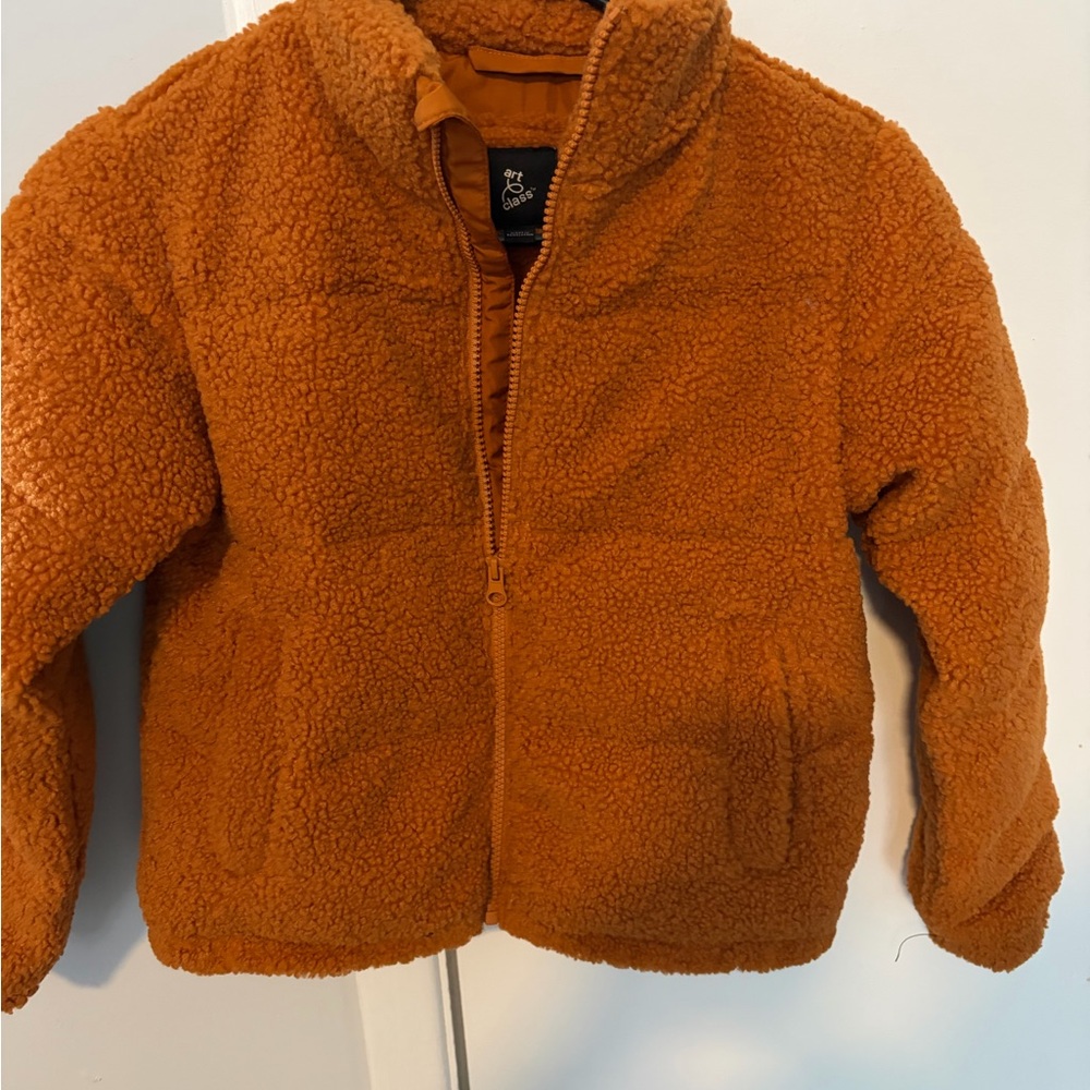 Art Class Vibrant Orange Kids Puffer Jacket